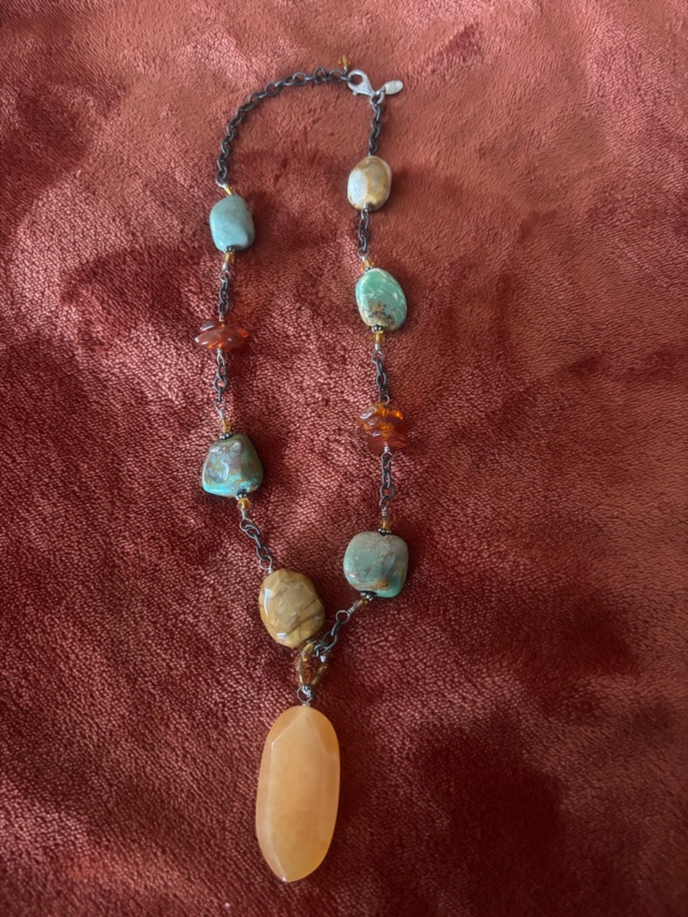 Silpada polished gem stone necklace.